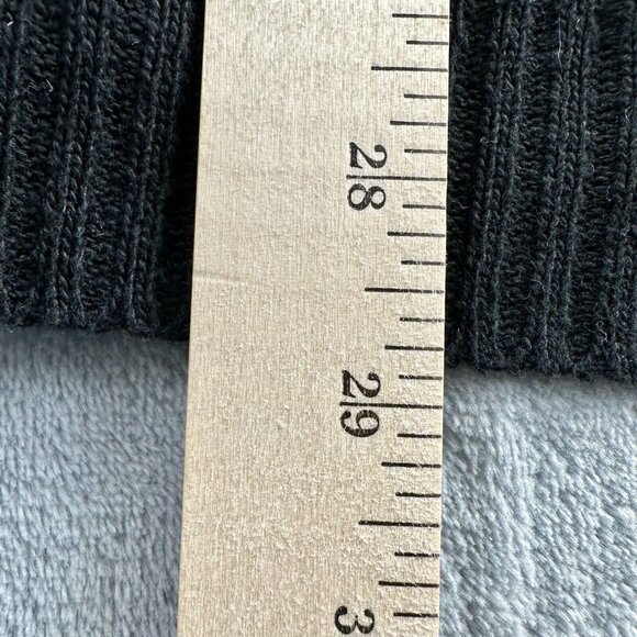 ANYBODY Collection Owl Sweater Women’s Lg Black/Tan Open Front Long Sleeve READ* - Picture 6 of 15